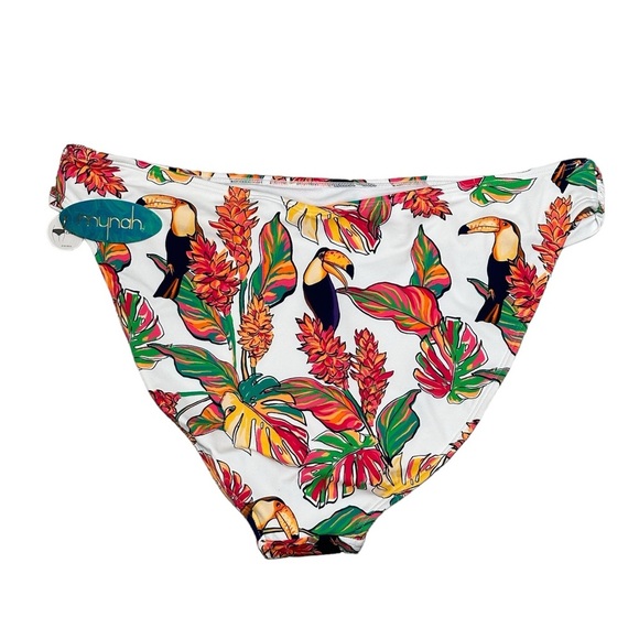 Mynah XXL 2XL Swim Bikini Bottom Hipster Flowers Tropical Toucan Swimwear NWT - Picture 4 of 9